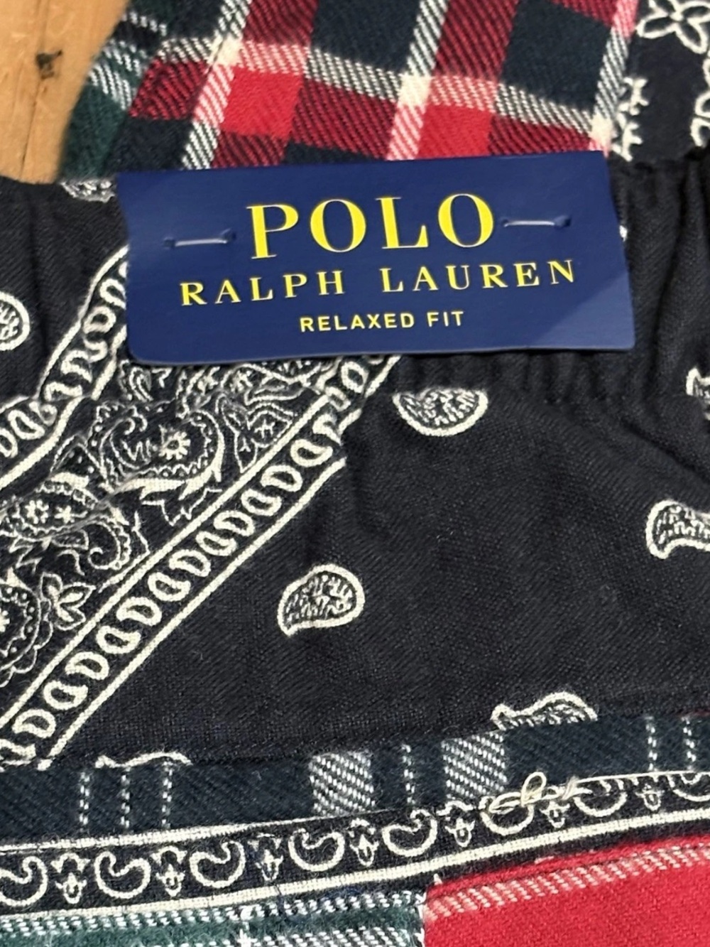 New Ralph Lauren Polo Prepster Patchwork Men’s Easy Pants - Drawstring Lounge - Picture 5 of 13